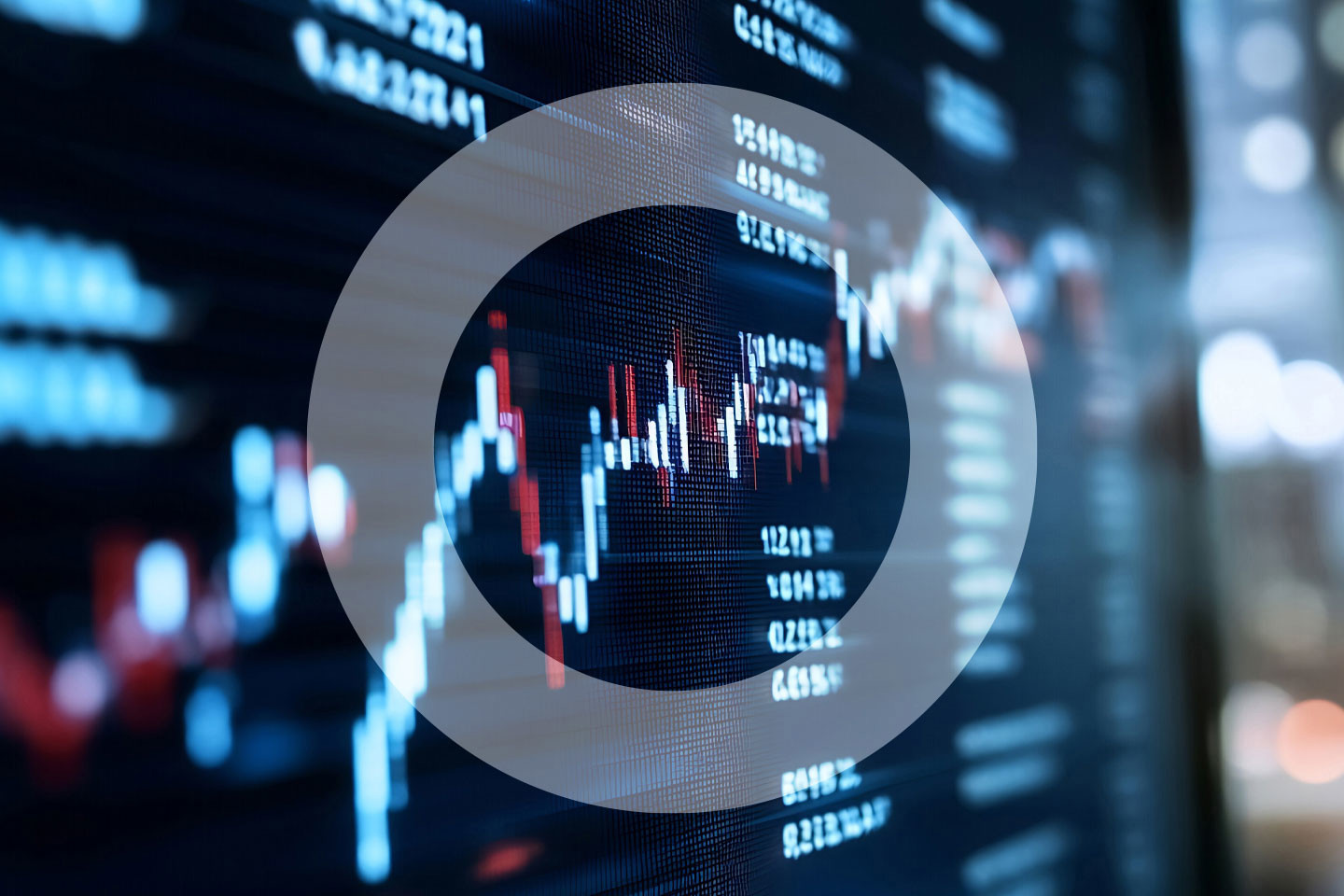 Computer screen trading graph