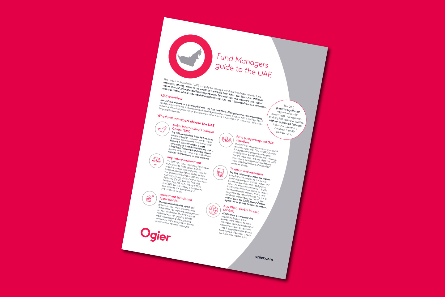 A front cover image of the fund managers guide to the UAE