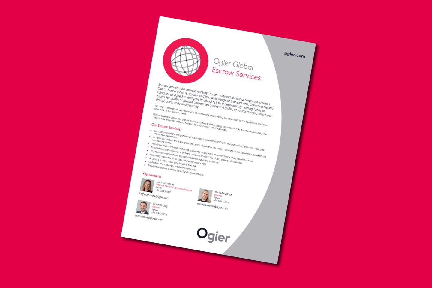 Factsheet Ogier Global Escrow Services
