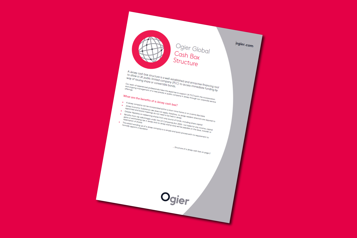 Factsheet Ogier Global Cash Box Structures