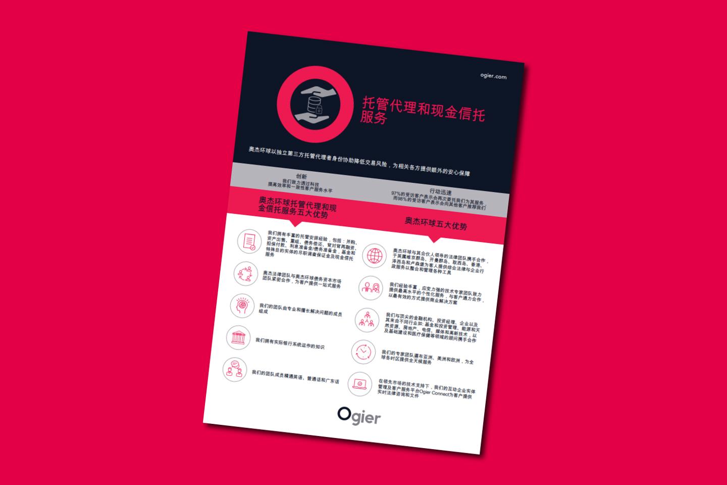 Factsheet Escrow Agent And Cash Custodian Services Chinese 5 Things