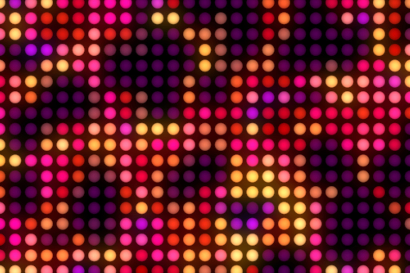 pink, red, purple, yellow and orange glowing circular lights