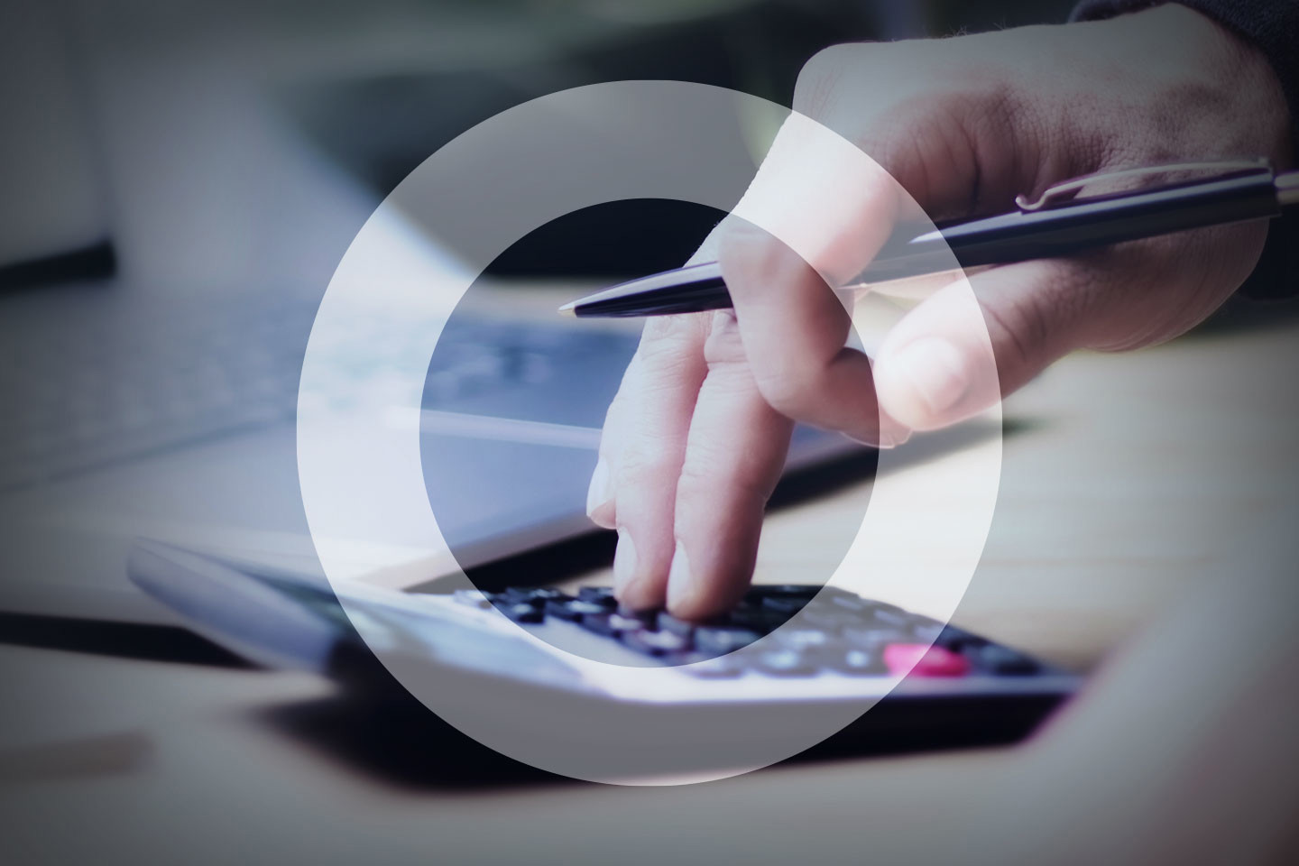 Person Using Calculator