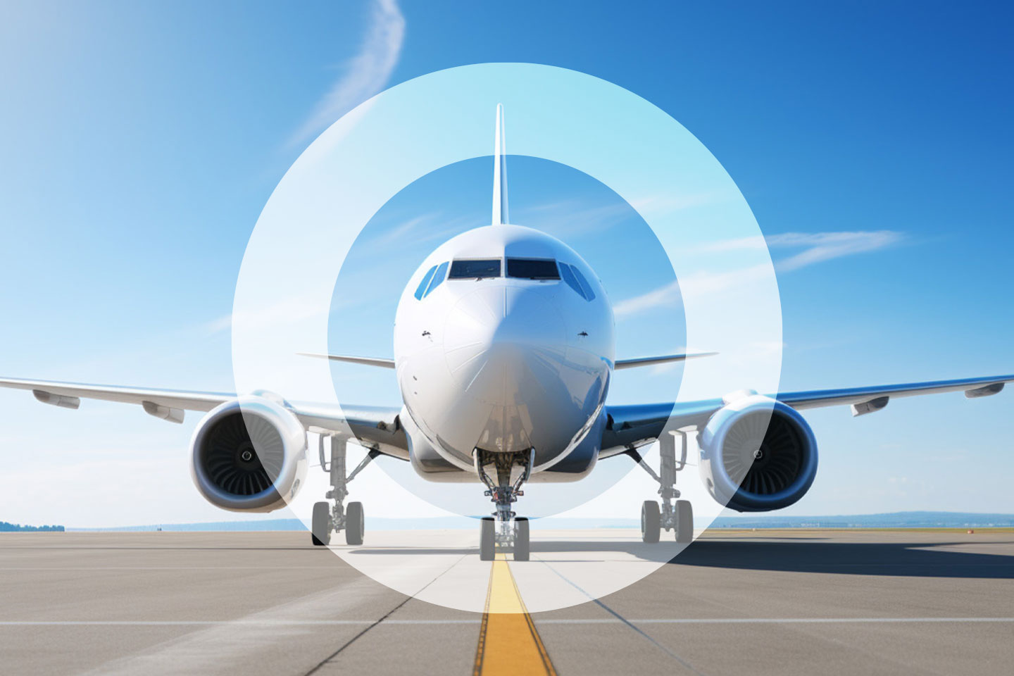 Commercial Plane On Runway