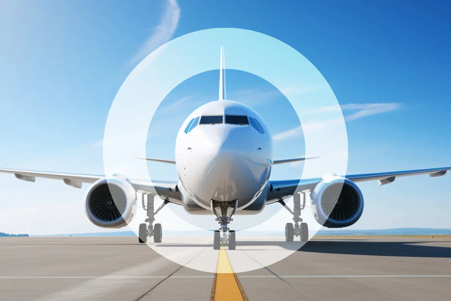 Commercial Plane On Runway