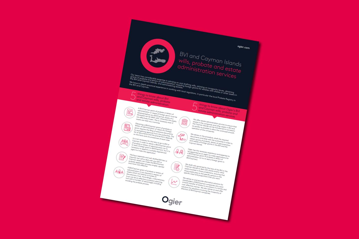 At A Glance Guide to BVI and Cayman Islands wills, probate and