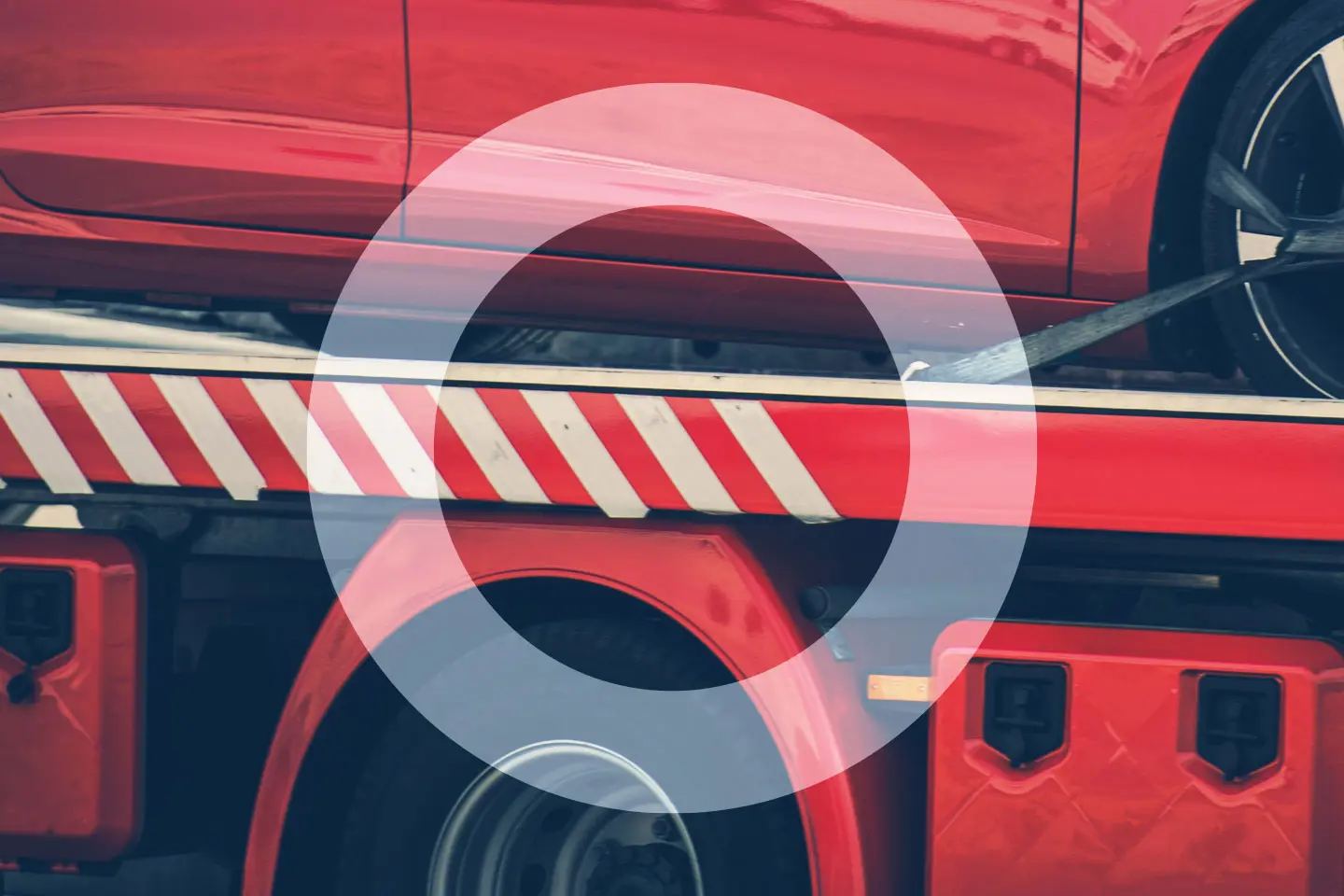 Red Car On Tow Truck